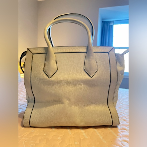 Henri Bendel Rivington Light Green Large Convertible Tote Rare - Picture 3 of 16